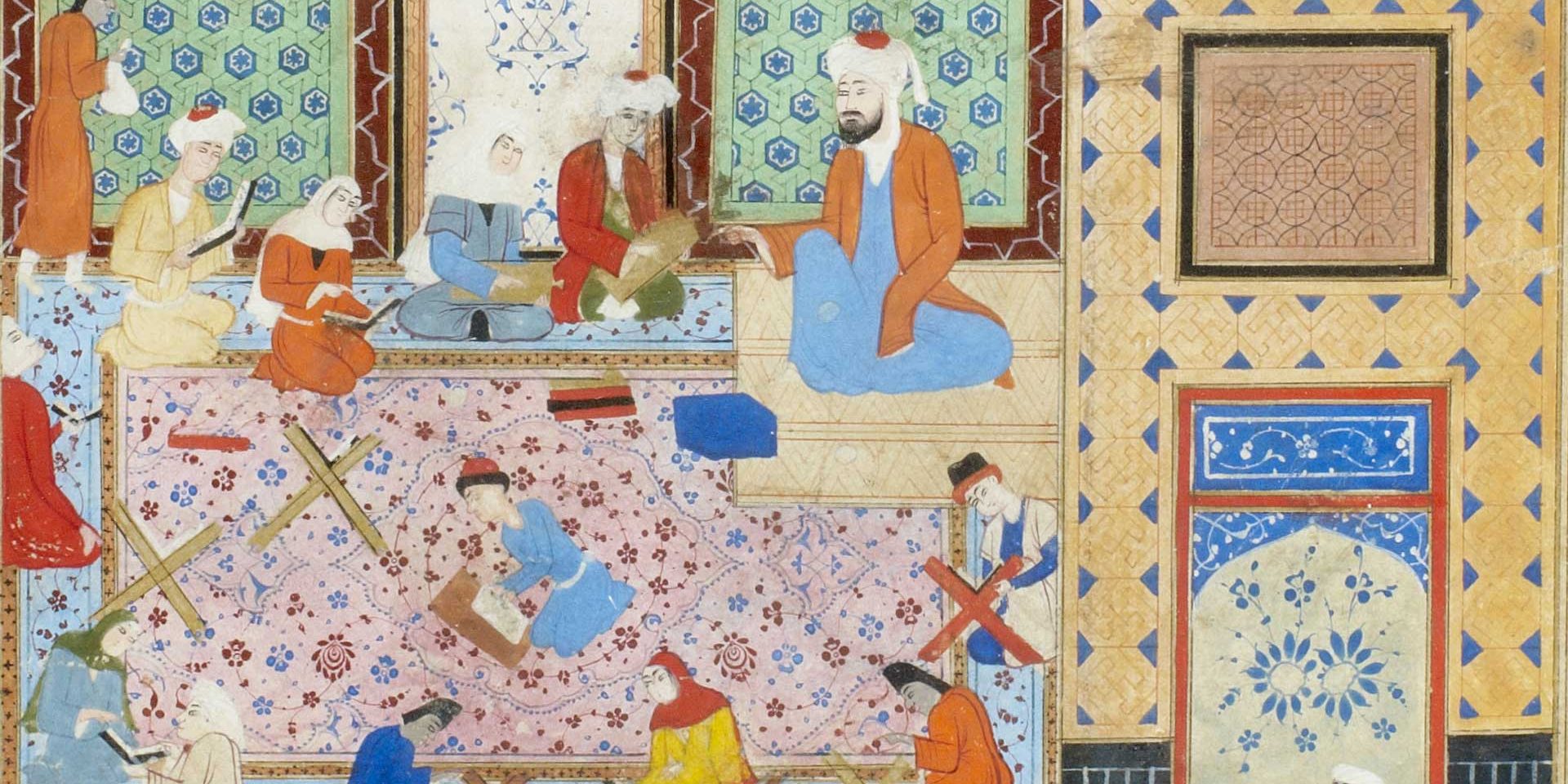 Miniature représentant Laila et Majnun à l'école