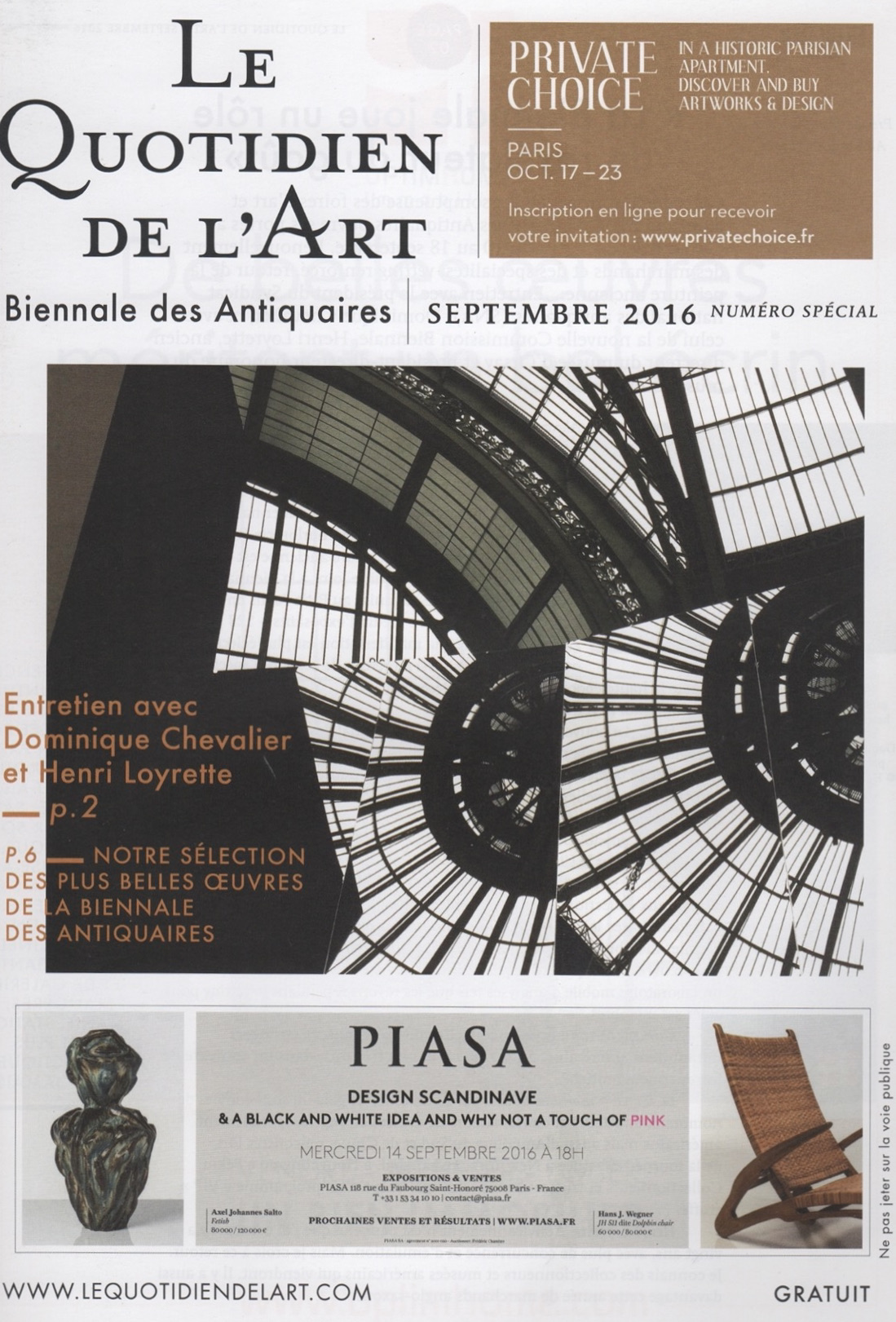 Le Quotidien de l'Art September 2016