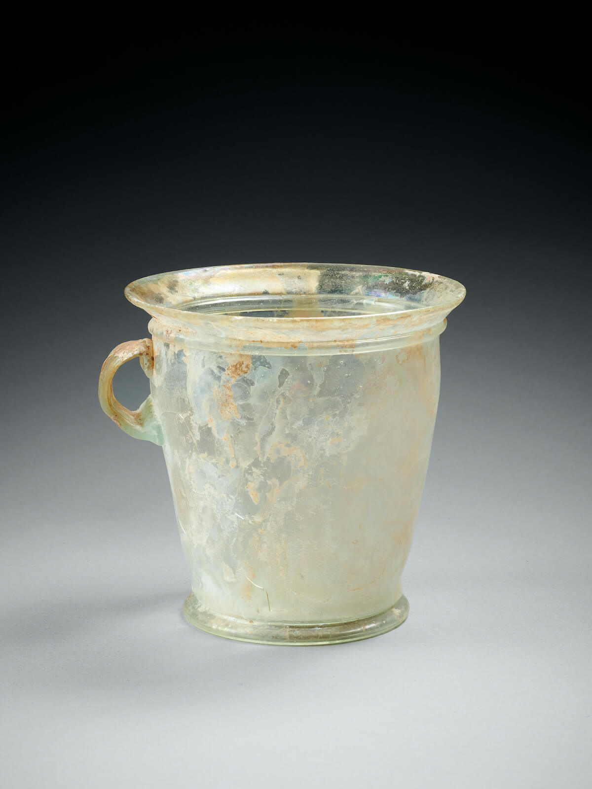 Modiolus en verre romain
