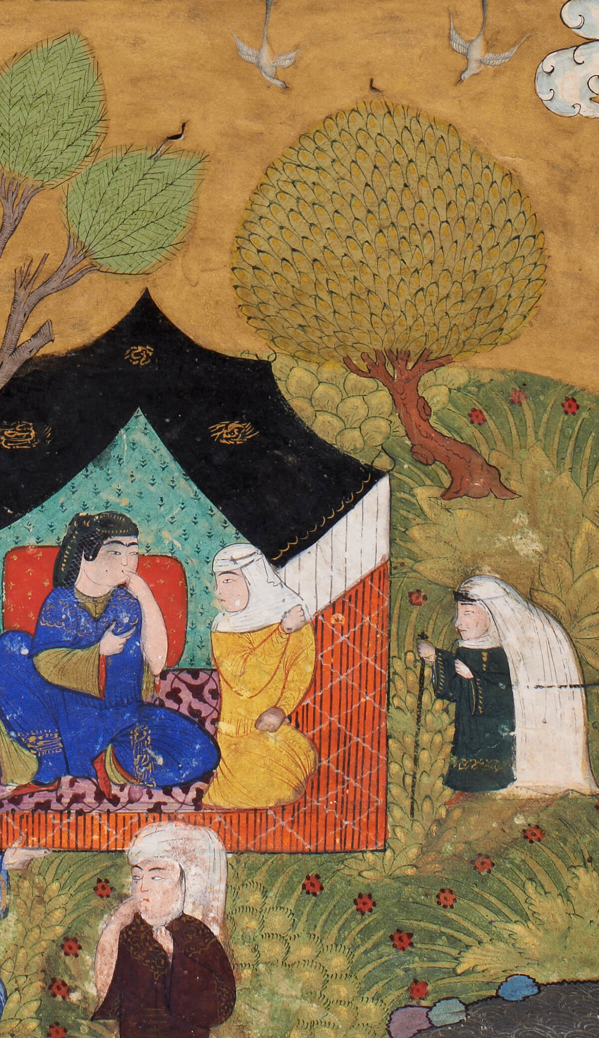 Majnun conduit au camp de Layla (détail)